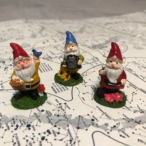 3 Fairy Garden Gnomes